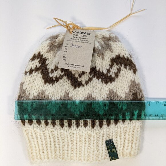 Traditional Icelandic Wool Hat Hand Knitted Júlíana Haraldsdóttir NEW WITH TAG - Picture 8 of 9